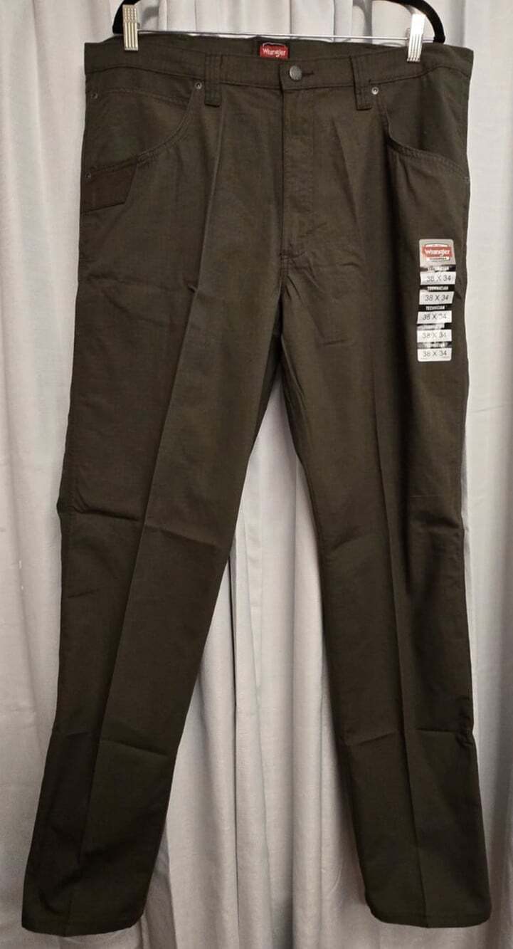 Men's lightweight Wrangler 38×34 Workwear Technician Pant Loden GREEN New